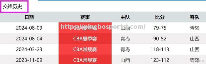 山西男篮客场击败青岛队，积分领跑